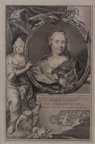 P. Tanjé, portret van Maria Louise van Hessen-Kassel, ca. 1750